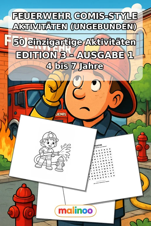 Feuerwehr Comis-Style Aktivitätsbuch 50 Rätsel- und Aktivitätsseiten g – Cover