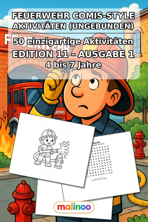 Feuerwehr Comis-Style Aktivitätsbuch 50 Rätsel- und Aktivitätsseiten g – Cover