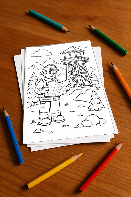 Feuerwehr Comis-Style Aktivitätsbuch 50 Rätsel- und Aktivitätsseiten g – Mockup-Ansicht