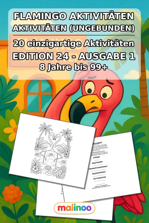 Flamingo Aktivitäten Aktivitätsbuch 20 Rätsel- und Aktivitätsseiten ge – Cover