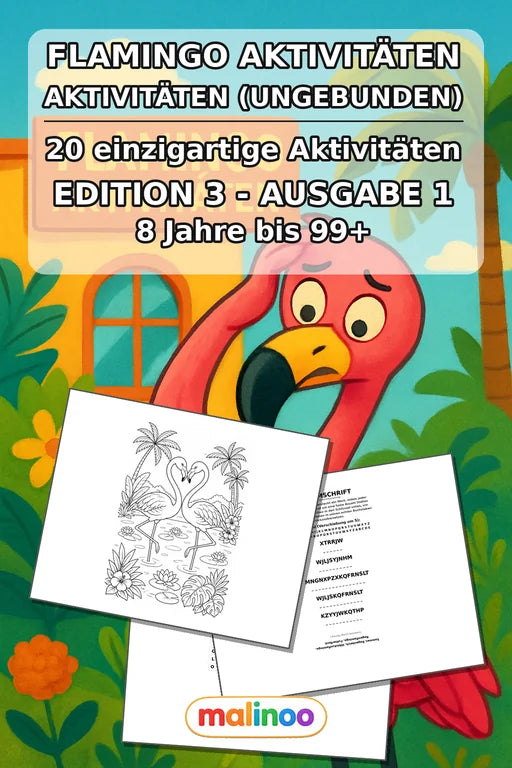 Flamingo Aktivitäten Aktivitätsbuch 20 Rätsel- und Aktivitätsseiten ge – Cover