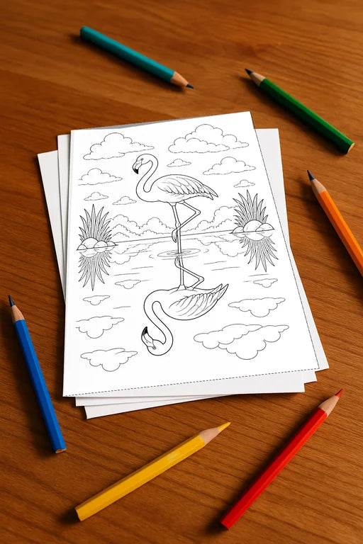 Flamingo Aktivitäten Aktivitätsbuch 20 Rätsel- und Aktivitätsseiten ge – Mockup-Ansicht