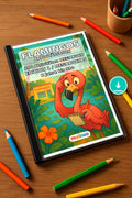 Flamingos Aktivitätsbuch 100 Rätsel- und Aktivitätsseiten – Mockup-Ansicht