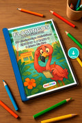Flamingos Aktivitätsbuch 50 Rätsel- und Aktivitätsseiten – Mockup-Ansicht