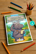 Flusspferde Aktivitätsbuch 100 Rätsel- und Aktivitätsseiten PDF Downlo – Mockup-Ansicht