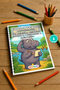 Flusspferde Aktivitätsbuch 100 Rätsel- und Aktivitätsseiten PDF Downlo – Mockup-Ansicht