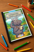 Flusspferde Aktivitätsbuch 100 Rätsel- und Aktivitätsseiten gedruckt+g – Mockup-Ansicht