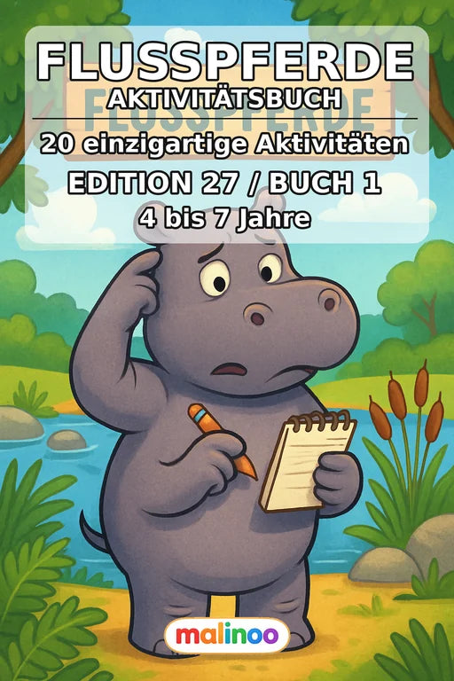 Flusspferde Aktivitätsbuch 20 Rätsel- und Aktivitätsseiten PDF Downloa – Cover