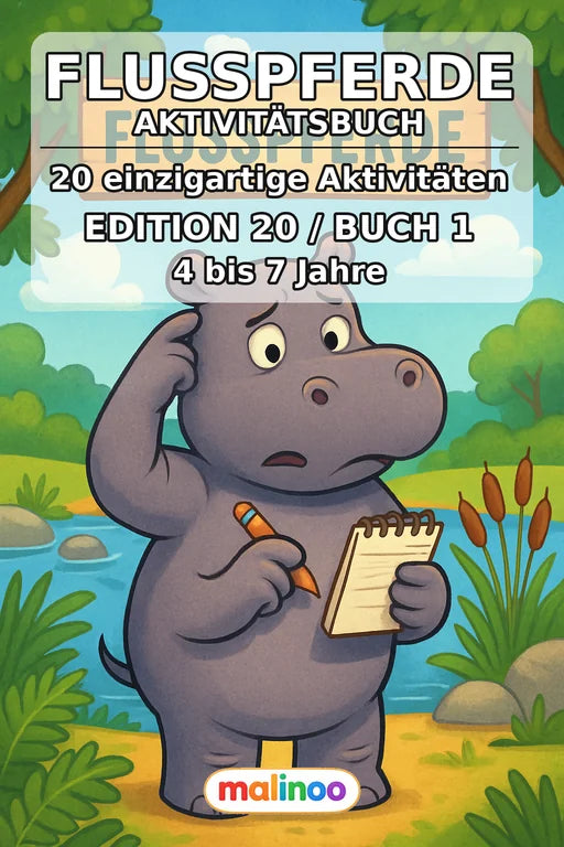 Flusspferde Aktivitätsbuch 20 Rätsel- und Aktivitätsseiten PDF Downloa – Cover