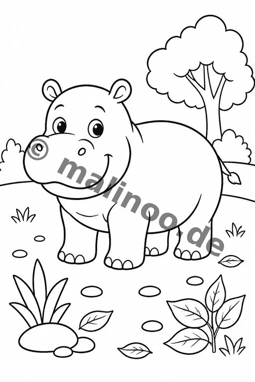 Flusspferde Aktivitätsbuch 20 Rätsel- und Aktivitätsseiten PDF Downloa – Vorschaubild 1