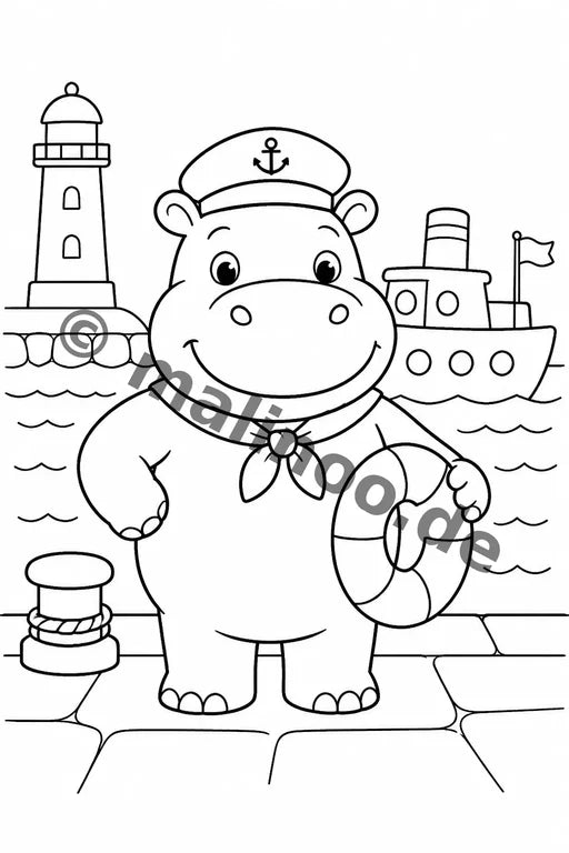 Flusspferde Aktivitätsbuch 20 Rätsel- und Aktivitätsseiten gedruckt+lo – Vorschaubild 2