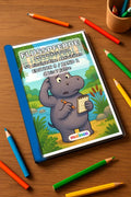 Flusspferde Aktivitätsbuch 50 Rätsel- und Aktivitätsseiten gedruckt+ge – Mockup-Ansicht