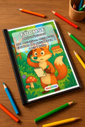 Füchse Aktivitätsbuch 100 Rätsel- und Aktivitätsseiten gedruckt+gebund – Mockup-Ansicht