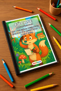 Füchse Aktivitätsbuch 100 Rätsel- und Aktivitätsseiten gedruckt+gebund – Mockup-Ansicht