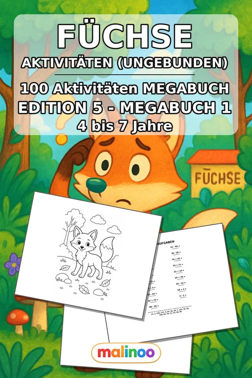 Füchse Aktivitätsbuch 100 Rätsel- und Aktivitätsseiten gedruckt+lose – Cover