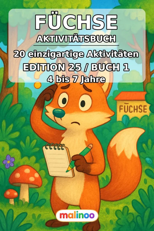Füchse Aktivitätsbuch 20 Rätsel- und Aktivitätsseiten gedruckt+gebunde – Cover