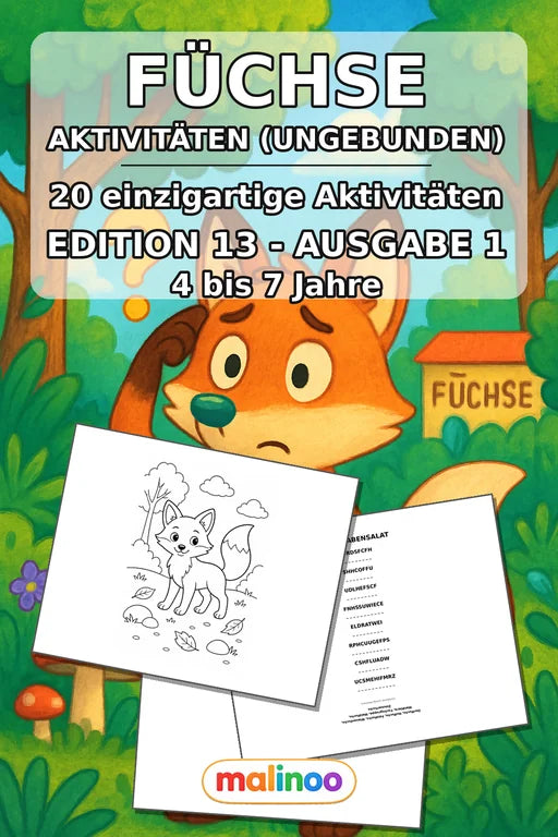 Füchse Aktivitätsbuch 20 Rätsel- und Aktivitätsseiten gedruckt+lose – Cover