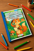 Füchse Aktivitätsbuch 50 Rätsel- und Aktivitätsseiten gedruckt+gebunde – Mockup-Ansicht