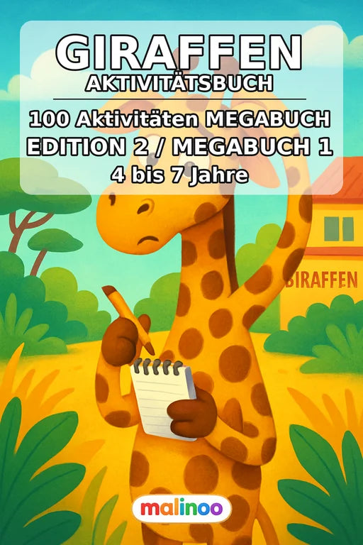 Giraffen Aktivitätsbuch 100 Rätsel- und Aktivitätsseiten PDF Download – Cover