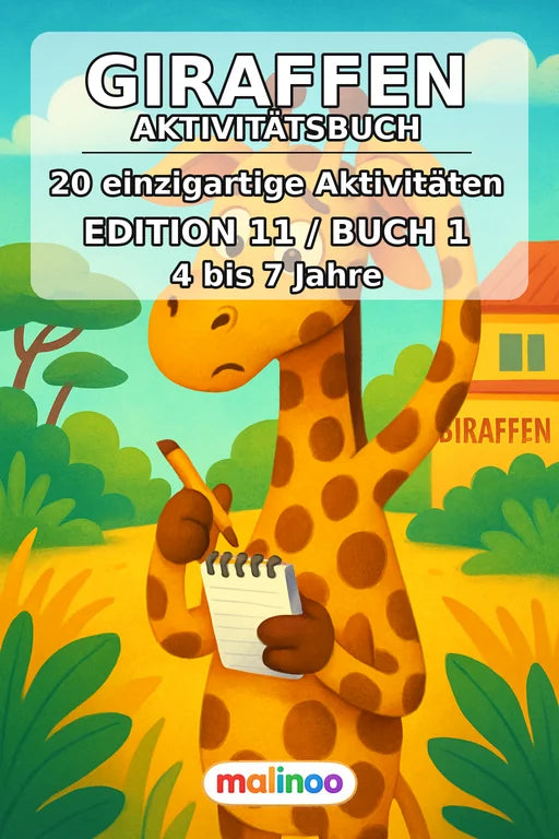 Giraffen Aktivitätsbuch 20 Rätsel- und Aktivitätsseiten PDF Download – Cover
