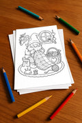 Gnomes Activity Aktivitätsbuch 20 Rätsel- und Aktivitätsseiten gedruck – Mockup-Ansicht