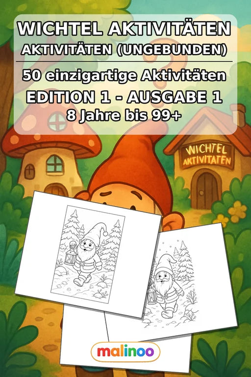 Gnomes Activity Aktivitätsbuch 50 Rätsel- und Aktivitätsseiten gedruck – Cover