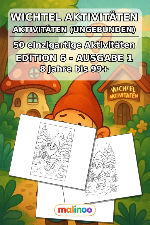 Gnomes Activity Aktivitätsbuch 50 Rätsel- und Aktivitätsseiten gedruck – Cover