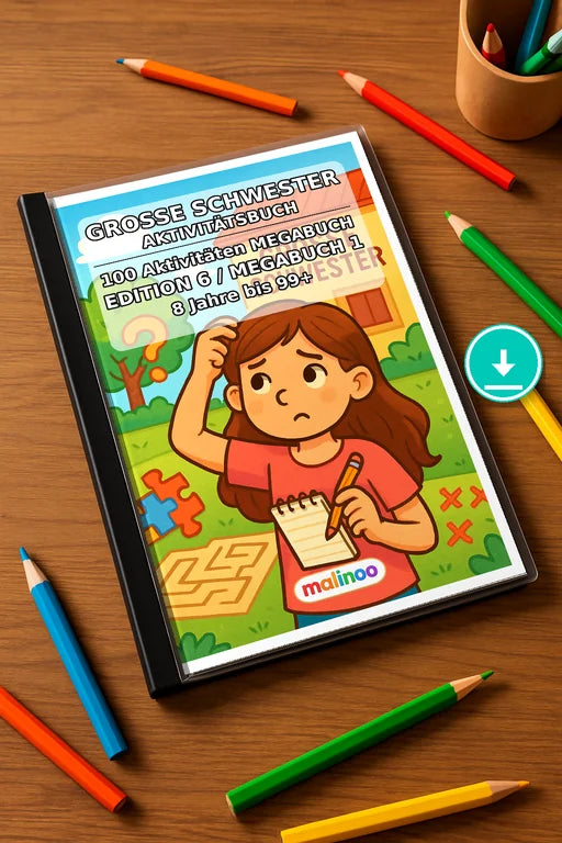 Große Schwester Aktivitätsbuch 100 Rätsel- und – Mockup-Ansicht