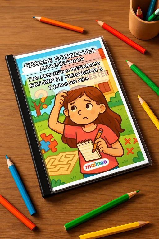 Große Schwester Aktivitätsbuch 100 Rätsel- und – Mockup-Ansicht