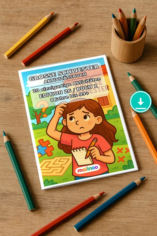 Große Schwester Aktivitätsbuch 20 Rätsel- und – Mockup-Ansicht