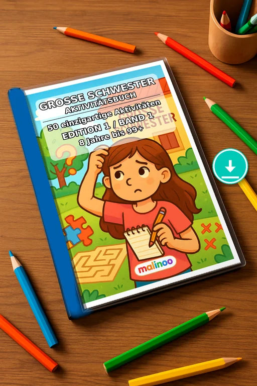 Große Schwester Aktivitätsbuch 50 Rätsel- und – Mockup-Ansicht