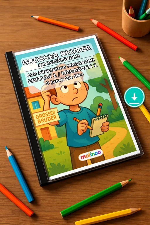 Großer Bruder Aktivitätsbuch 100 Rätsel- und – Mockup-Ansicht
