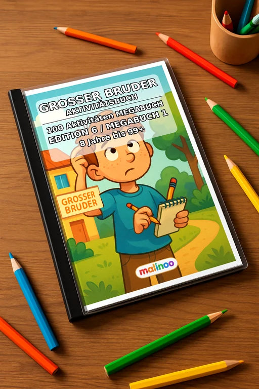 Großer Bruder Aktivitätsbuch 100 Rätsel- und – Mockup-Ansicht