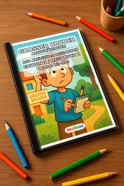 Großer Bruder Aktivitätsbuch 100 Rätsel- und – Mockup-Ansicht