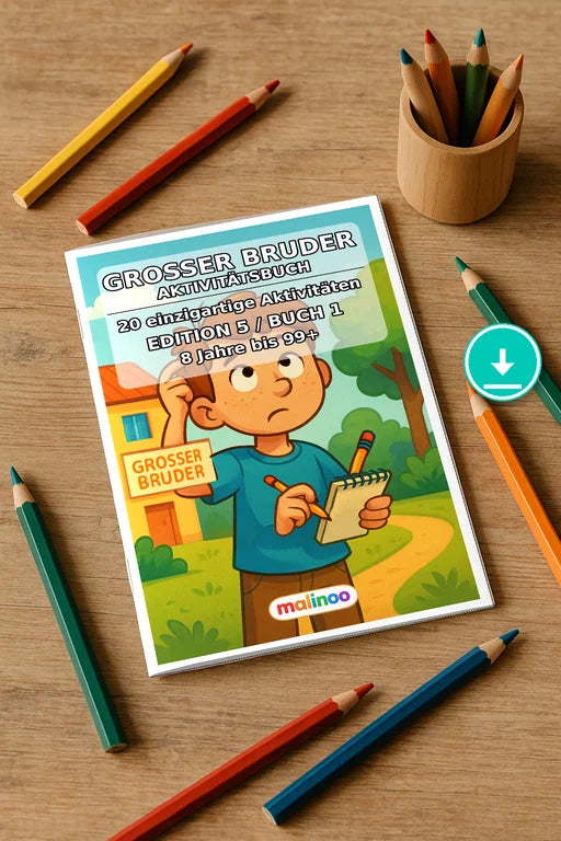 Großer Bruder Aktivitätsbuch 20 Rätsel- und – Mockup-Ansicht