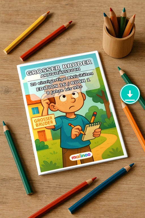 Großer Bruder Aktivitätsbuch 20 Rätsel- und – Mockup-Ansicht