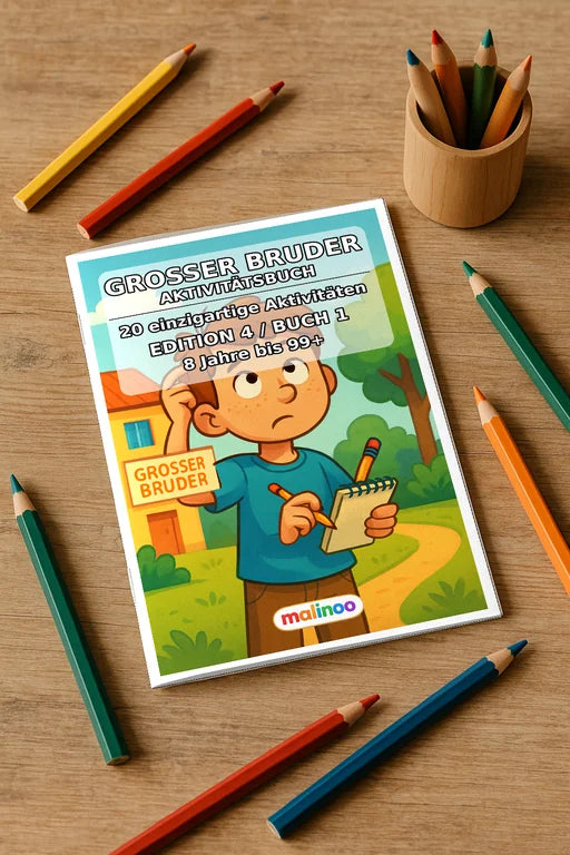 Großer Bruder Aktivitätsbuch 20 Rätsel- und – Mockup-Ansicht