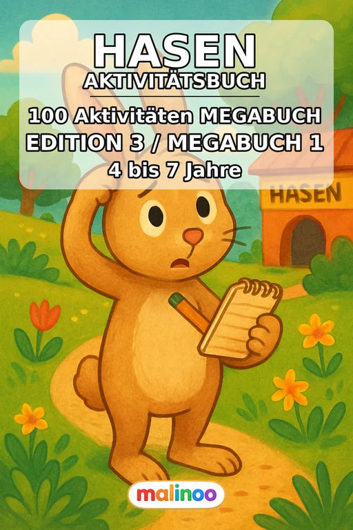 Hasen Aktivitätsbuch 100 Rätsel- und Aktivitätsseiten PDF Download – Cover