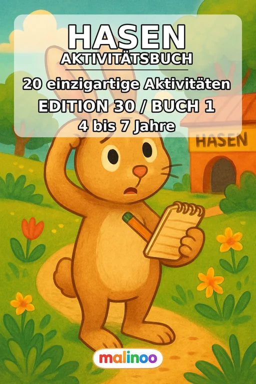 Hasen Aktivitätsbuch 20 Rätsel- und Aktivitätsseiten PDF Download – Cover