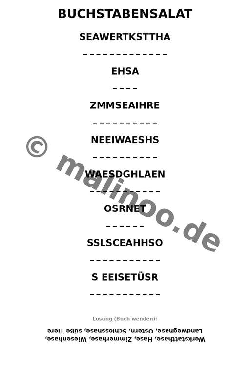 Hasen Aktivitätsbuch 20 Rätsel- und Aktivitätsseiten gedruckt+lose – Vorschaubild 6