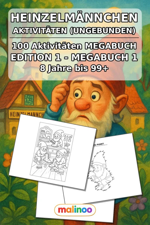 Heinzelmännchen Aktivitätsbuch 100 Rätsel- und Aktivitätsseiten gedruc – Cover