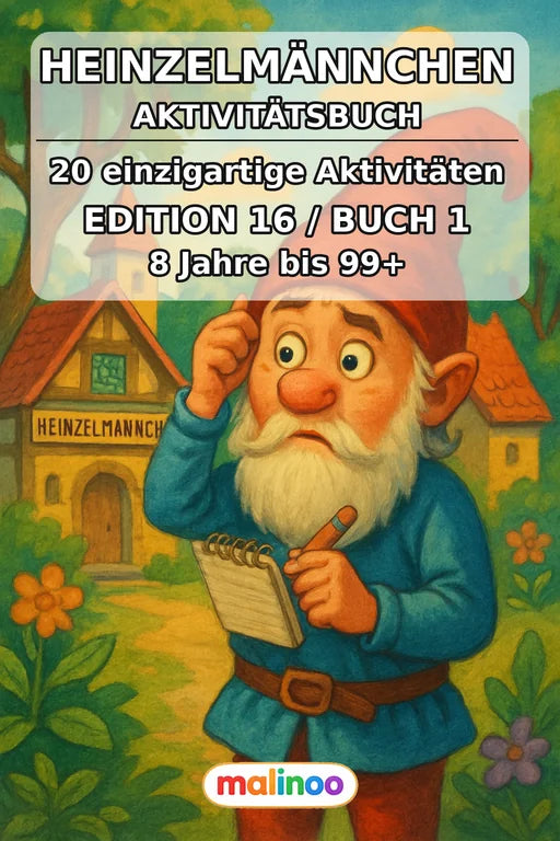 Heinzelmännchen Aktivitätsbuch 20 Rätsel- und Aktivitätsseiten gedruck – Cover