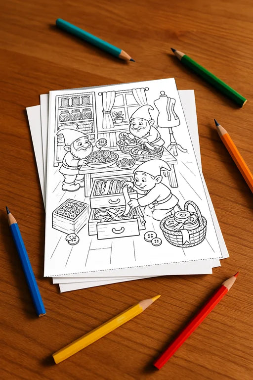 Heinzelmännchen Aktivitätsbuch 20 Rätsel- und Aktivitätsseiten gedruck – Mockup-Ansicht