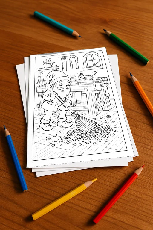 Heinzelmännchen Aktivitätsbuch 20 Rätsel- und Aktivitätsseiten gedruck – Mockup-Ansicht