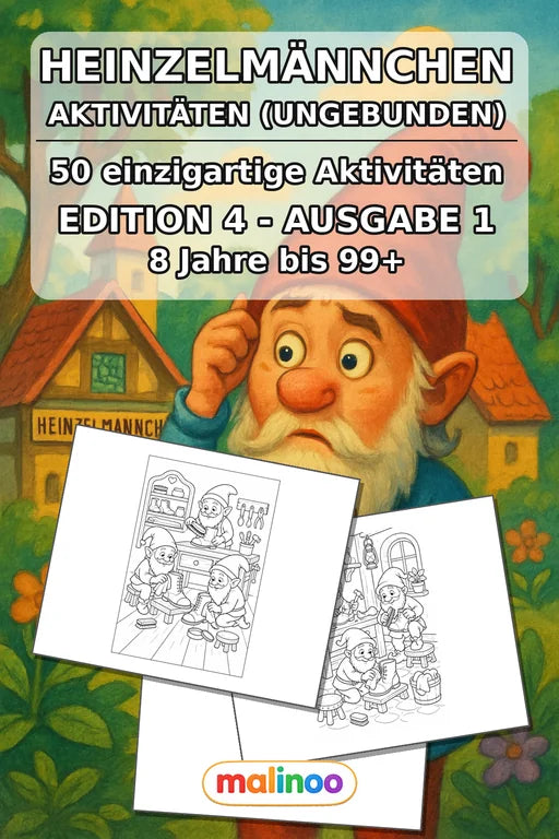 Heinzelmännchen Aktivitätsbuch 50 Rätsel- und Aktivitätsseiten gedruck – Cover