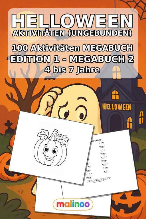 Halloween Aktivitätsbuch 100 Rätsel- und Aktivitätsseiten – Cover
