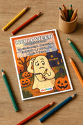 Halloween Aktivitätsbuch 20 Rätsel- und Aktivitätsseiten – Mockup-Ansicht