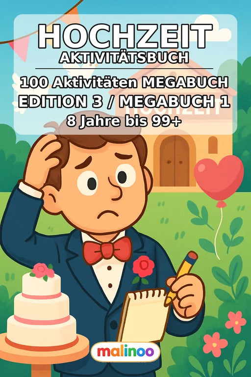Hochzeit Aktivitätsbuch 100 Rätsel- und Aktivitätsseiten PDF Download – Cover