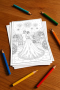 Hochzeit Aktivitätsbuch 20 Rätsel- und Aktivitätsseiten gedruckt+lose – Mockup-Ansicht