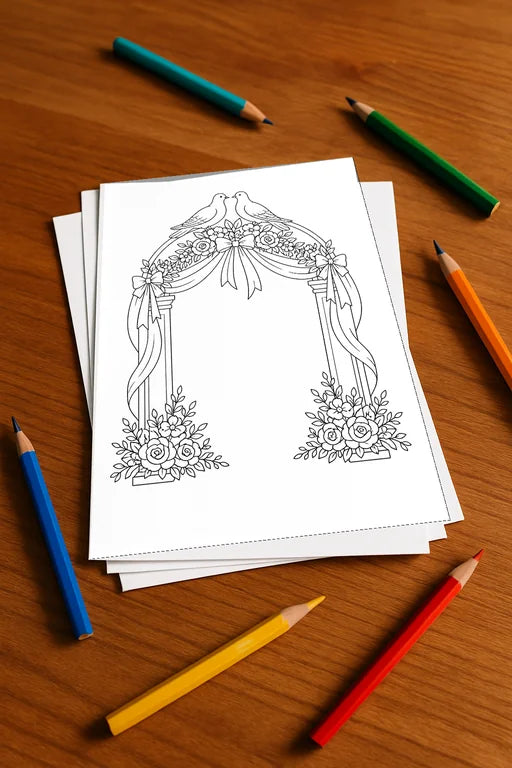 Hochzeit Aktivitätsbuch 20 Rätsel- und Aktivitätsseiten gedruckt+lose – Mockup-Ansicht